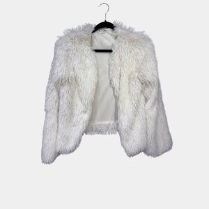 White Faux Fur Jacket
